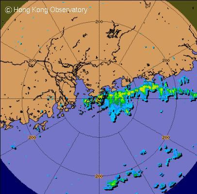 2003年8月24日上午4時的雷達回波圖像