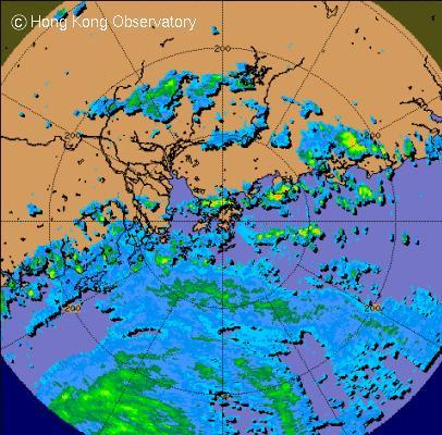 2003年8月24日下午7時的雷達回波圖像