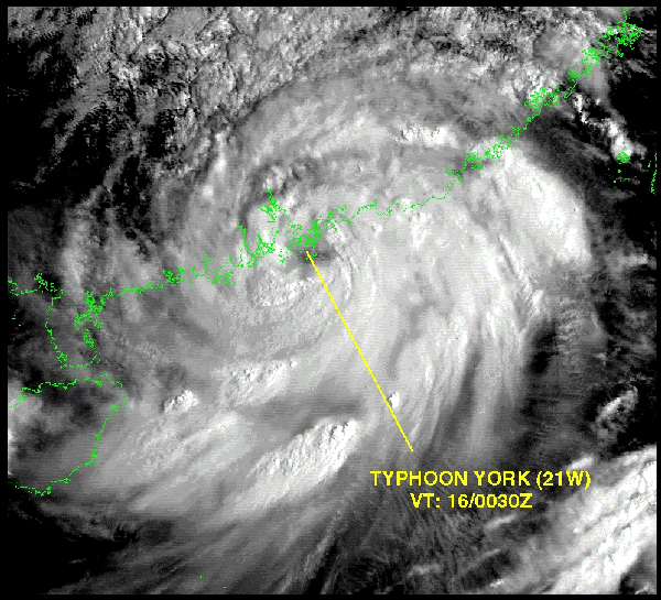 1999年9月16日早上8時30分的可見光衛星雲圖
