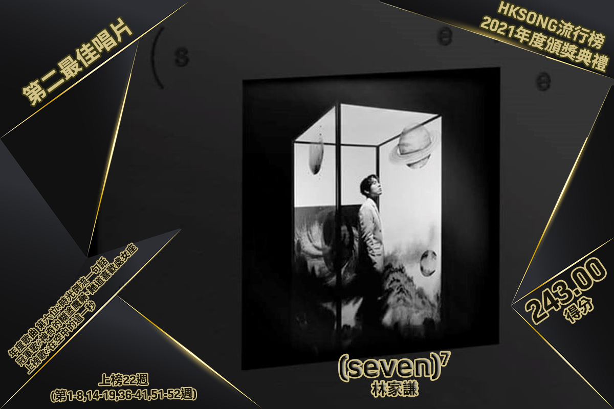 第二最佳唱片：　《seven》 －　林家謙 得分 － 243.00
